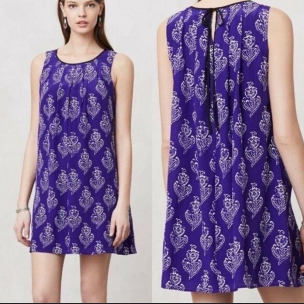Women's Mauve Purple Boho Sleeveless Mini Dress – Size Medium